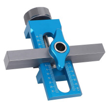 Cabinet Door Mount Jig Adjustable Aluminum Alloy Positioner for 040mm Boards Rustproof Grip
