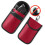 Faraday Key Fob Protector 2 Pack with RFID Signal Blocking Protection AntiTheft Case Red 1
