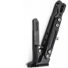 Motorcycle Kickstand Adjustable Height Black Aluminum Side Stand for Universal Dirt Bike Support