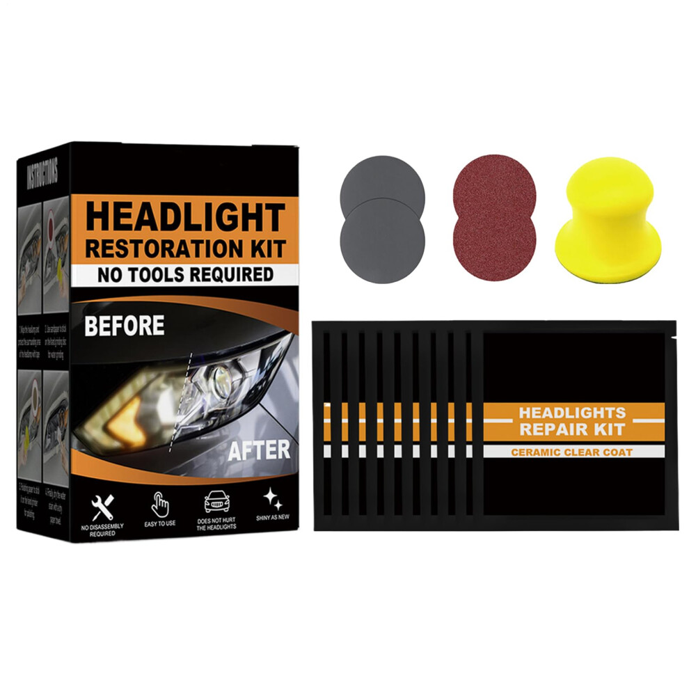 Headlight Restoration Kit For Yellowed Lights With Uv Protection And Improved Night Visibility 9053599063025