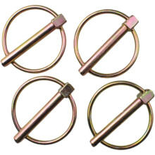 6pcs Heavy Duty Carbon Steel Linch Pin Set with Secure Spring Lock for Tractors Trailers Mowers