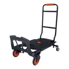 2in1 Folding Hand Truck Dolly, 330LB Heavy Duty Capacity Luggage Cart with Rubber Wheels for Travel and Office