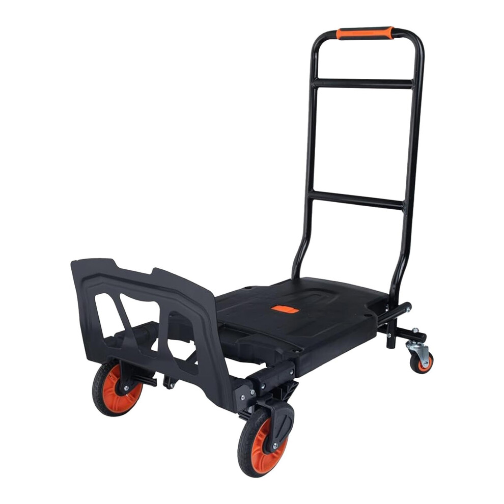 2In1 Folding Hand Truck Dolly, 330Lb Heavy Duty Capacity Luggage Cart With Rubber Wheels For Travel And Office 9174973421962