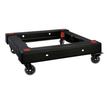 Furniture Moving Cart with Anti‑Slip Platform, Foldable 4 Wheel Dolly for Home and Picnic, Black