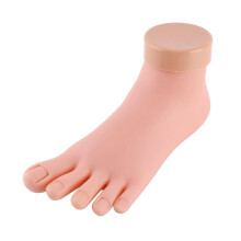 Fake Foot Model Soft Silicone Flexible Movable Practice Foot for Nail Art and Manicure Training