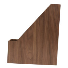 Wooden File Organizer with Large Capacity Storage, Walnut Book Box for Office, Home and Magazines