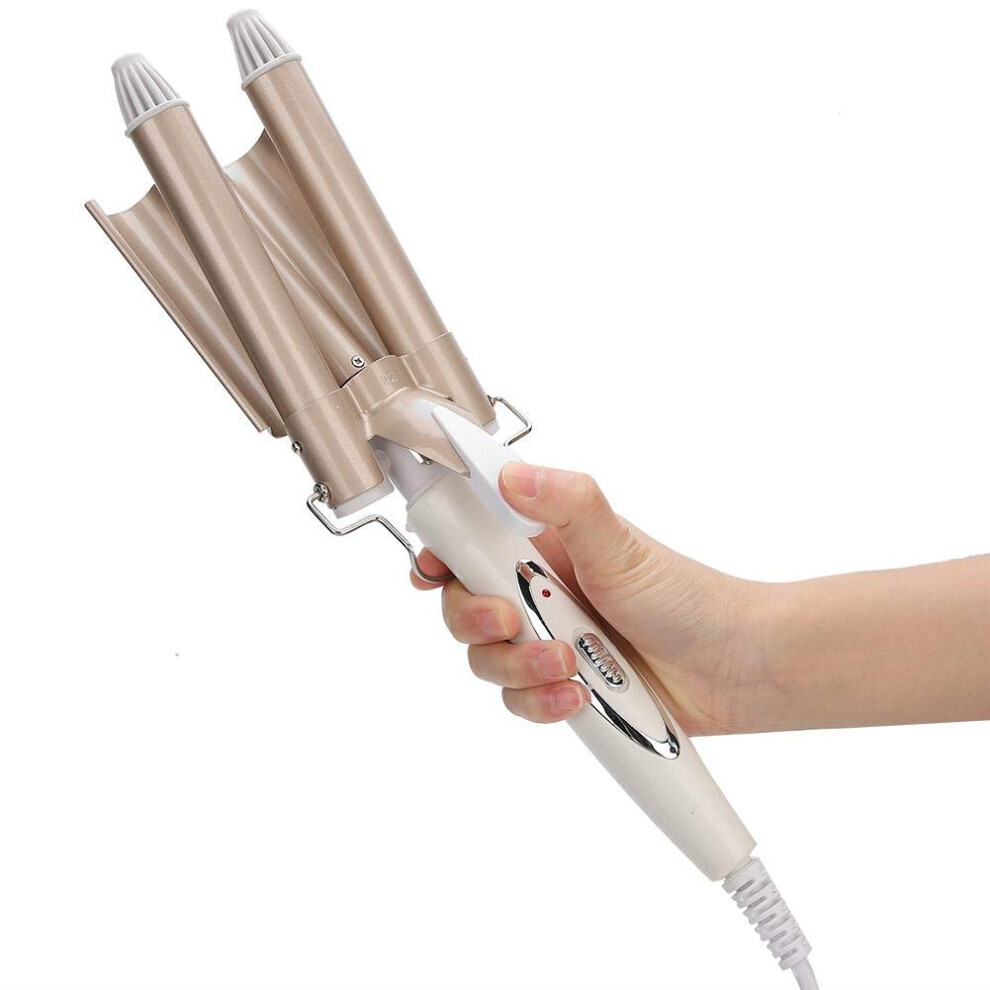3 Barrel Curling Iron Wand 22mm Ceramic Tourmaline Hair Waver with Fast Heating and Dual Temp Modes