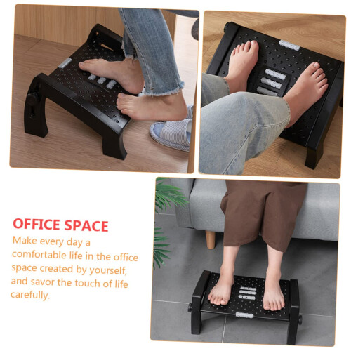 Adjustable Under Desk Foot Rest with Ergonomic Design for Pressure Relief and Height Control 2