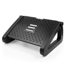 Adjustable Under Desk Footrest with Ergonomic Support and Builtin Massage Rollers for Home Office Use