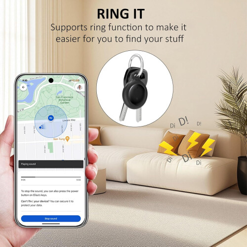 Bluetooth Tracker for Keys and Wallet, Android with Fast Accurate Tracking, IP67 Waterproof 2