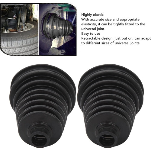CV Joint Boot Kit 2pcs Universal Split CV Axle Boot  Flexibility Heat Resistant Dustproof for Cars 2