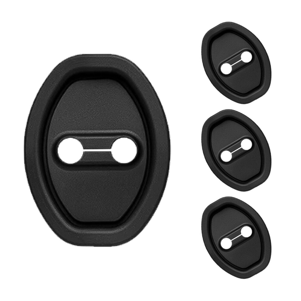 4Pcs Silicone Car Door Latch Cover Lock Protector, Selfadhesive Noise Reduction And Rustproof Pads 9455672730105