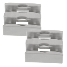 2pcs Sliding Shower Door Bottom Guide Kit with Anti‑Slam Stopper, Smooth Sliding, Easy Installation
