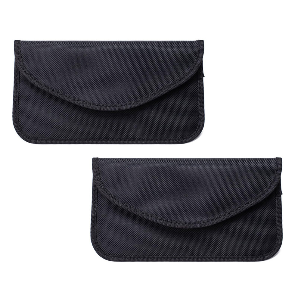 2 Pcs Faraday Bag Signal Blocking Pouch For Car Key Fob And Phone Antitheft Privacy Protection Black 9070919899461