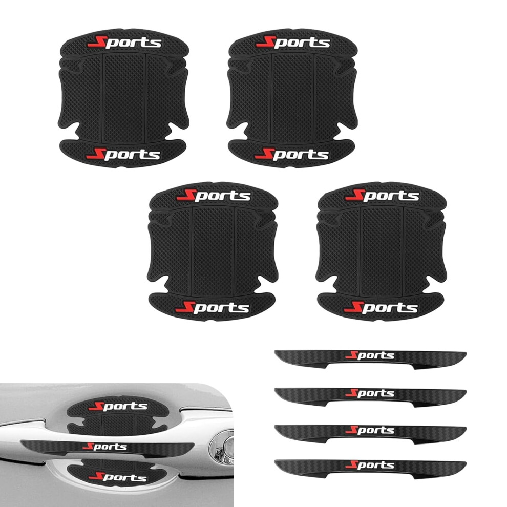 8Pcs Carbon Fiber Car Door Handle Protector Scratchresistant Bowl Cover Stickers For Cars 9053599065463