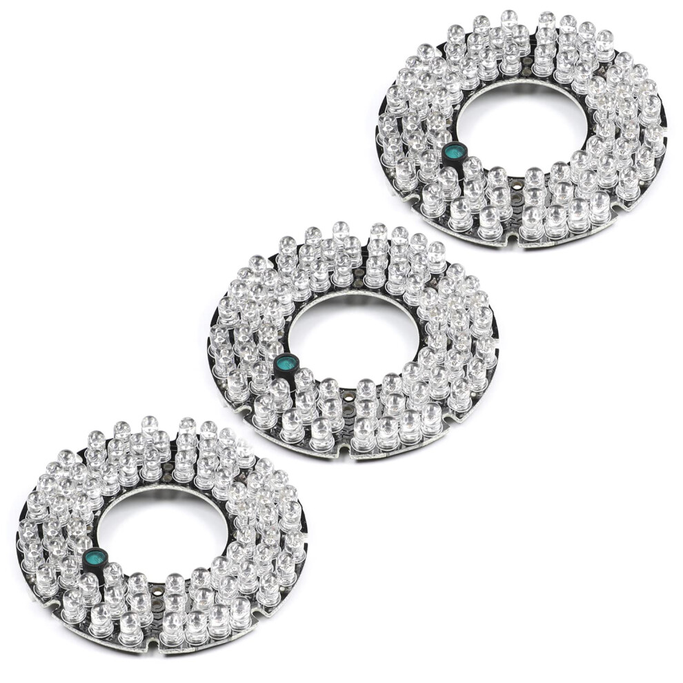 3 Pack 3 Inch 72 Led Ir Illuminator Board With 30 Beam For Cctv Night Vision Camera Upgrade White 9070919890970