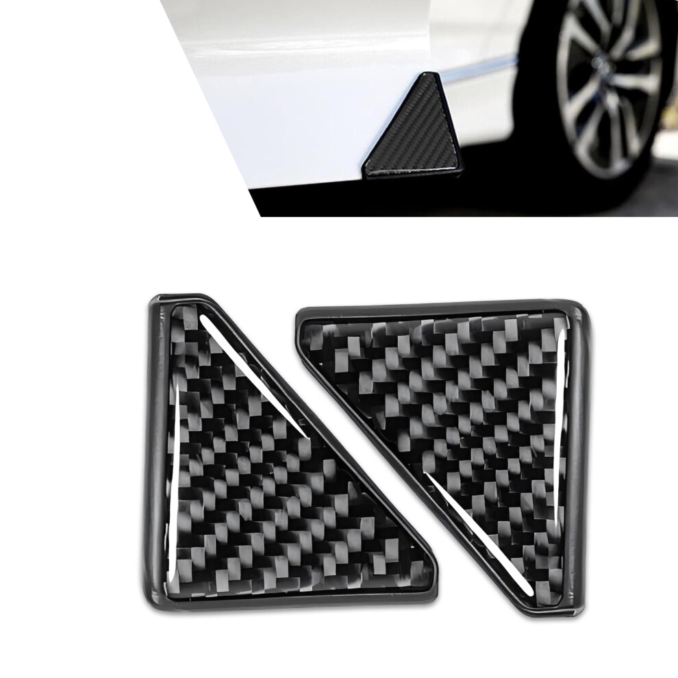 2 Pcs Carbon Fiber Car Door Edge Guard Anticollision Protector Strip Universal Black 9053599065647