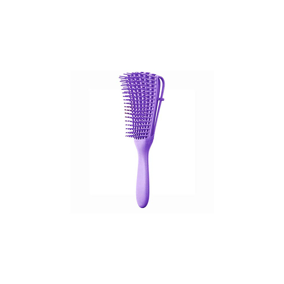 Purple Detangling Brush For 4C Natural Hair With Gentle Knot Removal And Scalp Massage,