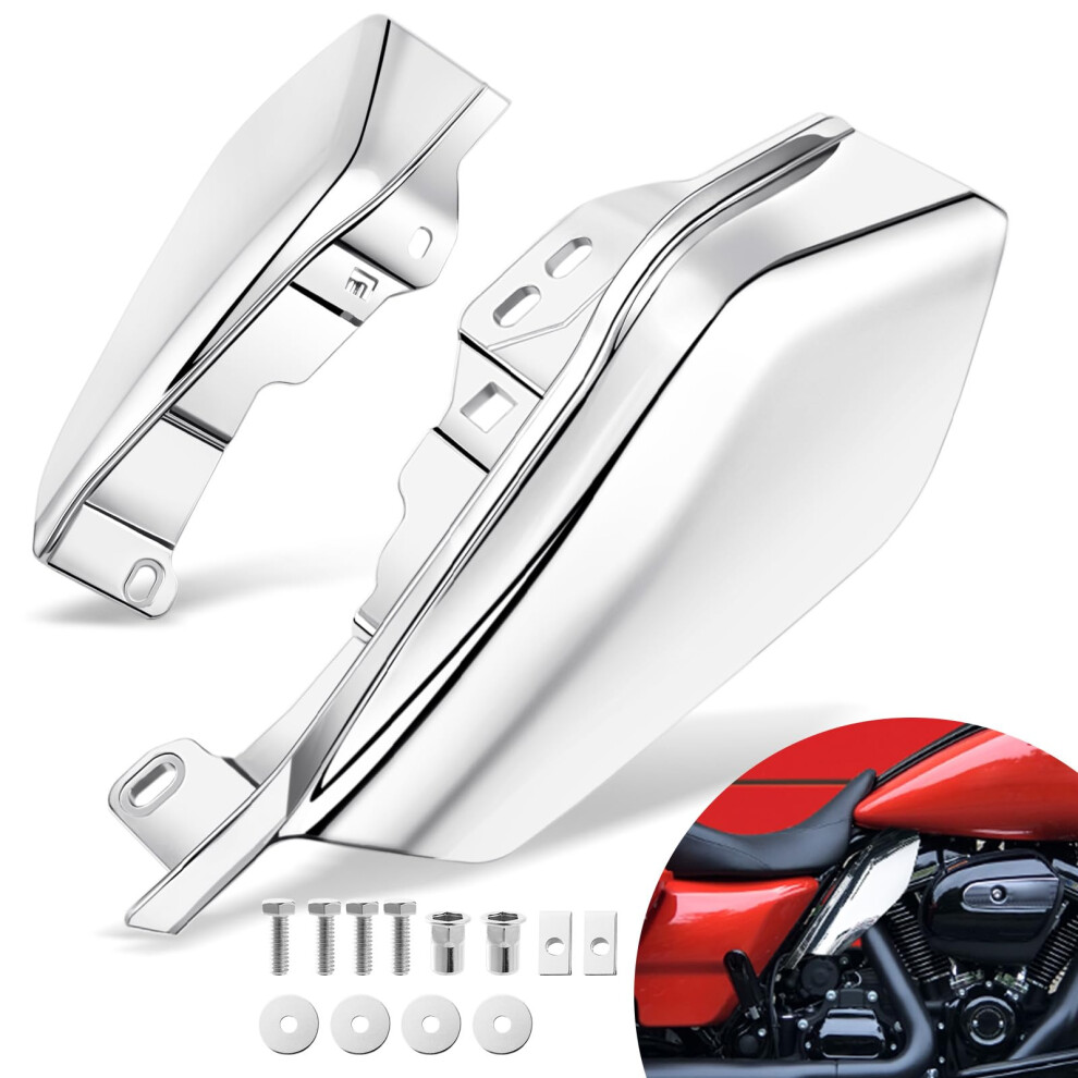 Chrome Mid Frame Air Deflectors Heat Shields For Harley Davidson Touring 20092024 Street Glide Road Glide 9455672730990