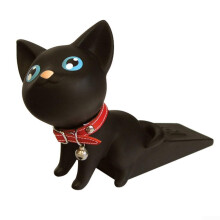 Cute Cat Door Stopper, Cartoon Design, NonSlip Draft Protector for Bedroom Kitchen Bathroom