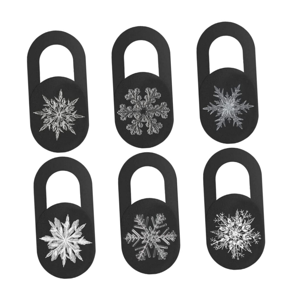 6Pcs Webcam Privacy Cover Slide For Laptop Tablet Smartphone With Sleek Snowflake Design 9113335685604