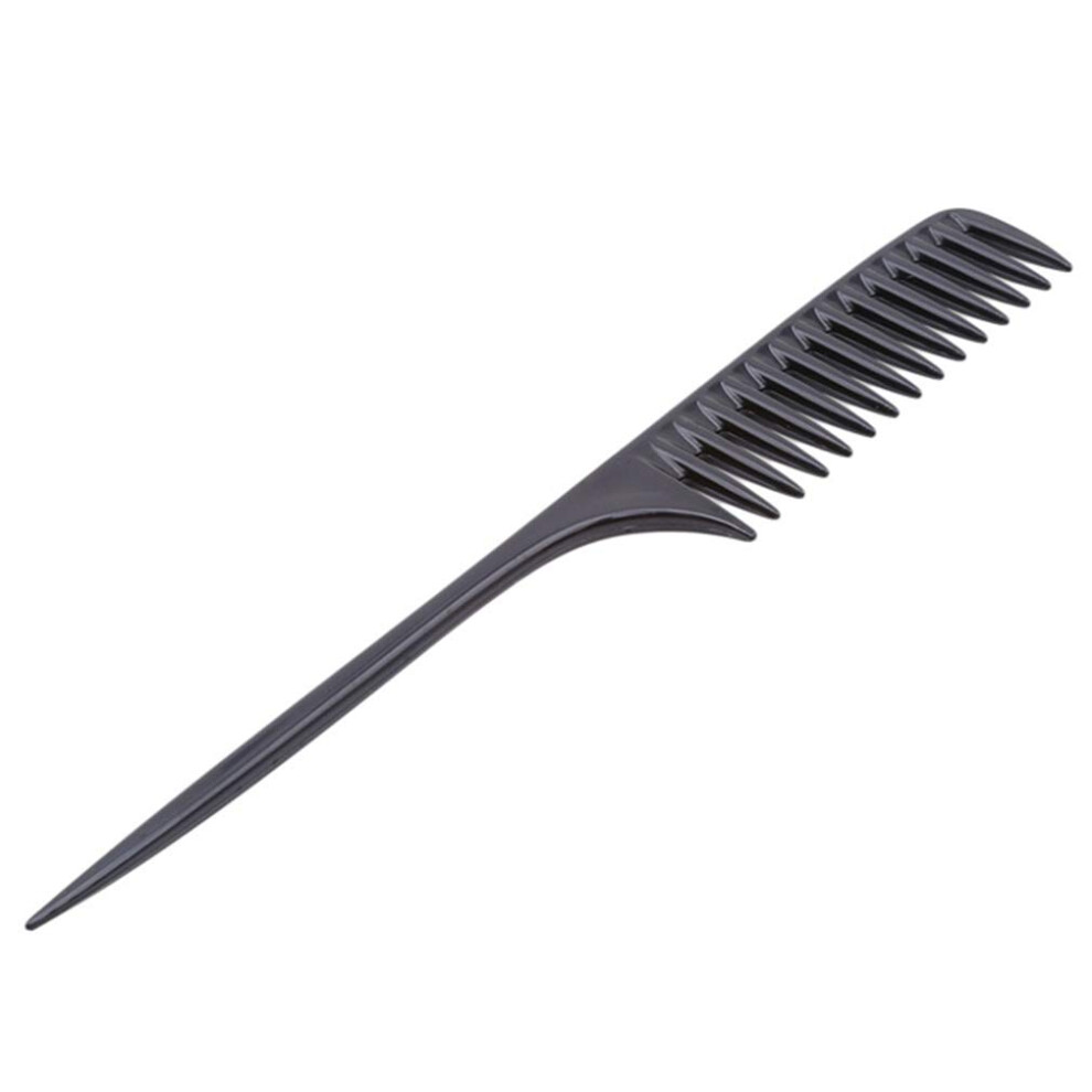 Unisex Black Teasing Comb With Antistatic Heat Resistance And Precision Tail Parting For Professional Styling,