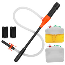 Battery Operated Fuel Transfer Pump for Gasoline Diesel Water with Storage Bags and Extra Long Hose