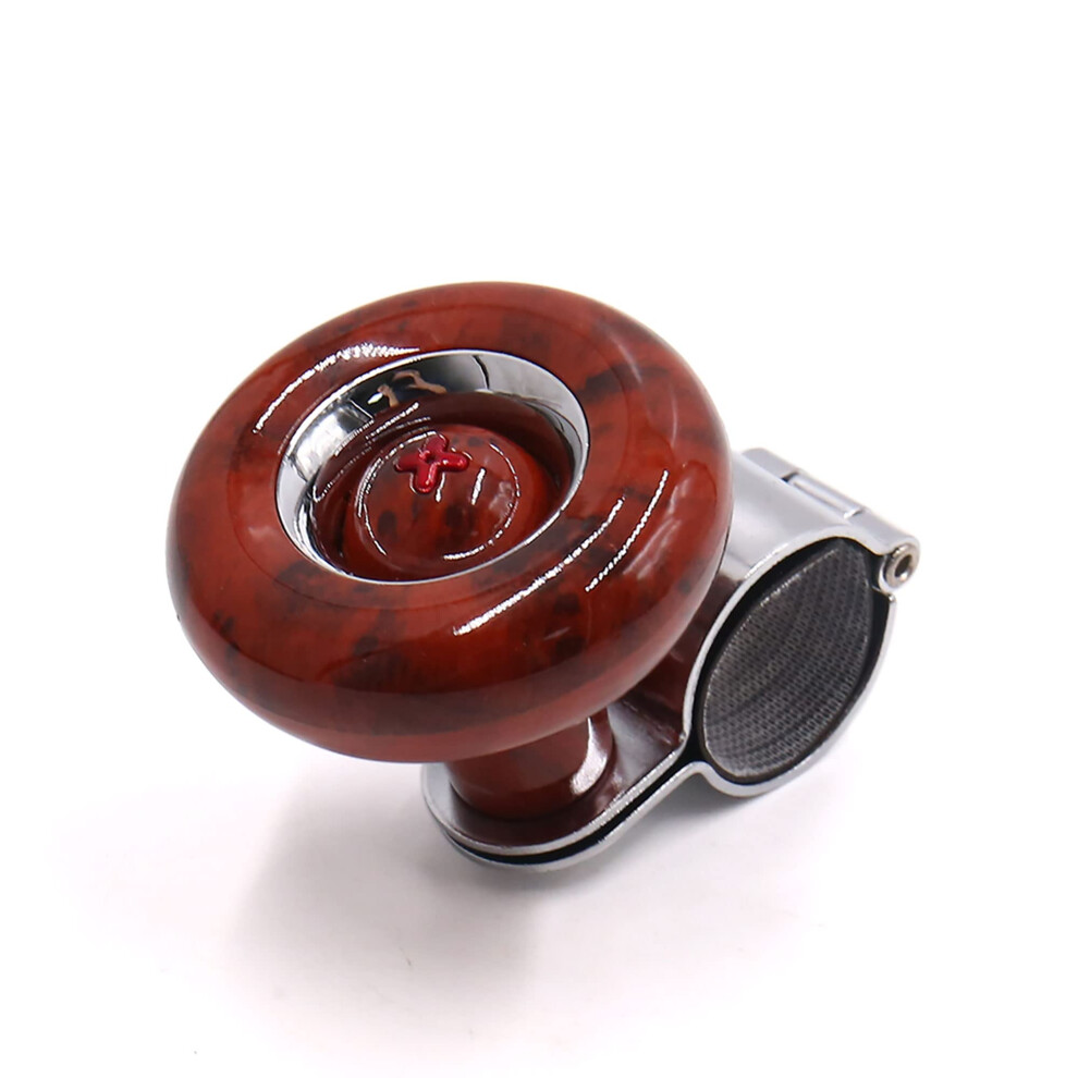 Mahogany Tone Steering Wheel Knob With Ergonomic Grip For Smooth Onehand Control In Car Truck 9053599066545
