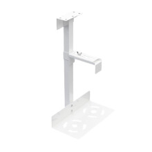 Under Desk PC Mount Adjustable CPU Holder White Steel SpaceSaving Stand for Computer Tower