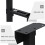 Under Desk PC Mount Adjustable CPU Holder White Steel SpaceSaving Stand for Computer Tower 5
