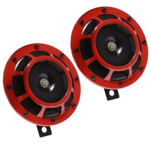 12V Electric Car Horn Kit 118dB Dual Tone Loud Metal Twin Horn with Bracket for Universal Vehicles