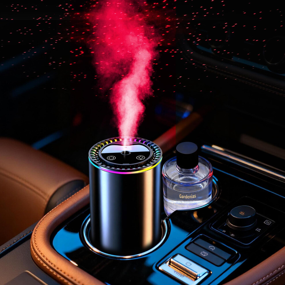 Car Air Freshener Diffuser With 7Color Starry Projection, Auto On/Off, Rechargeable 3 Mode Aroma 9053599067245