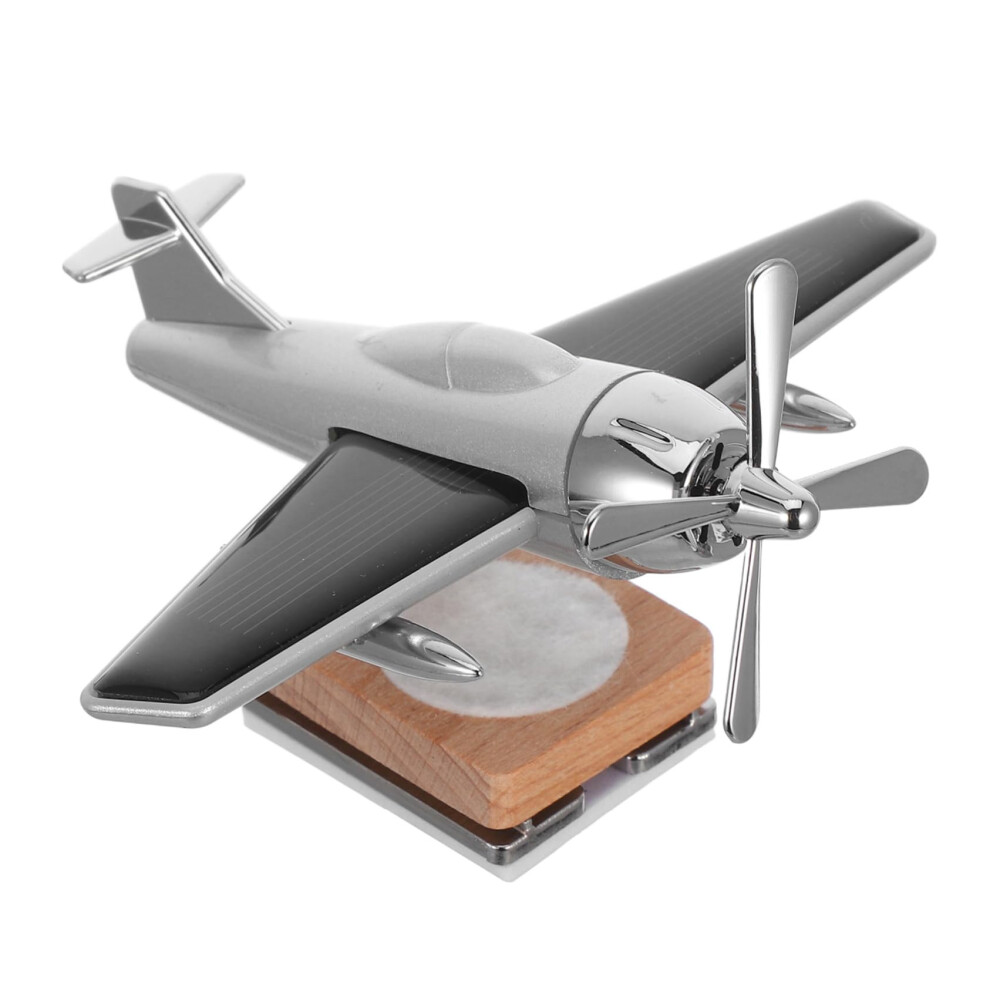 Solar Powered Airplane Car Dashboard Ornament With Aromatherapy Fragrance Diffuser 9053599067269