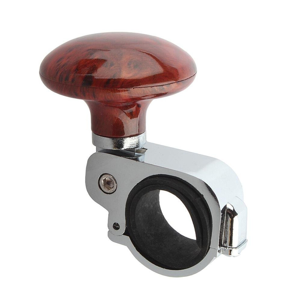 Steering Wheel Spinner Knob With Woodgrain For Truck And Car Easy Installation And Control Brown 9455672732239