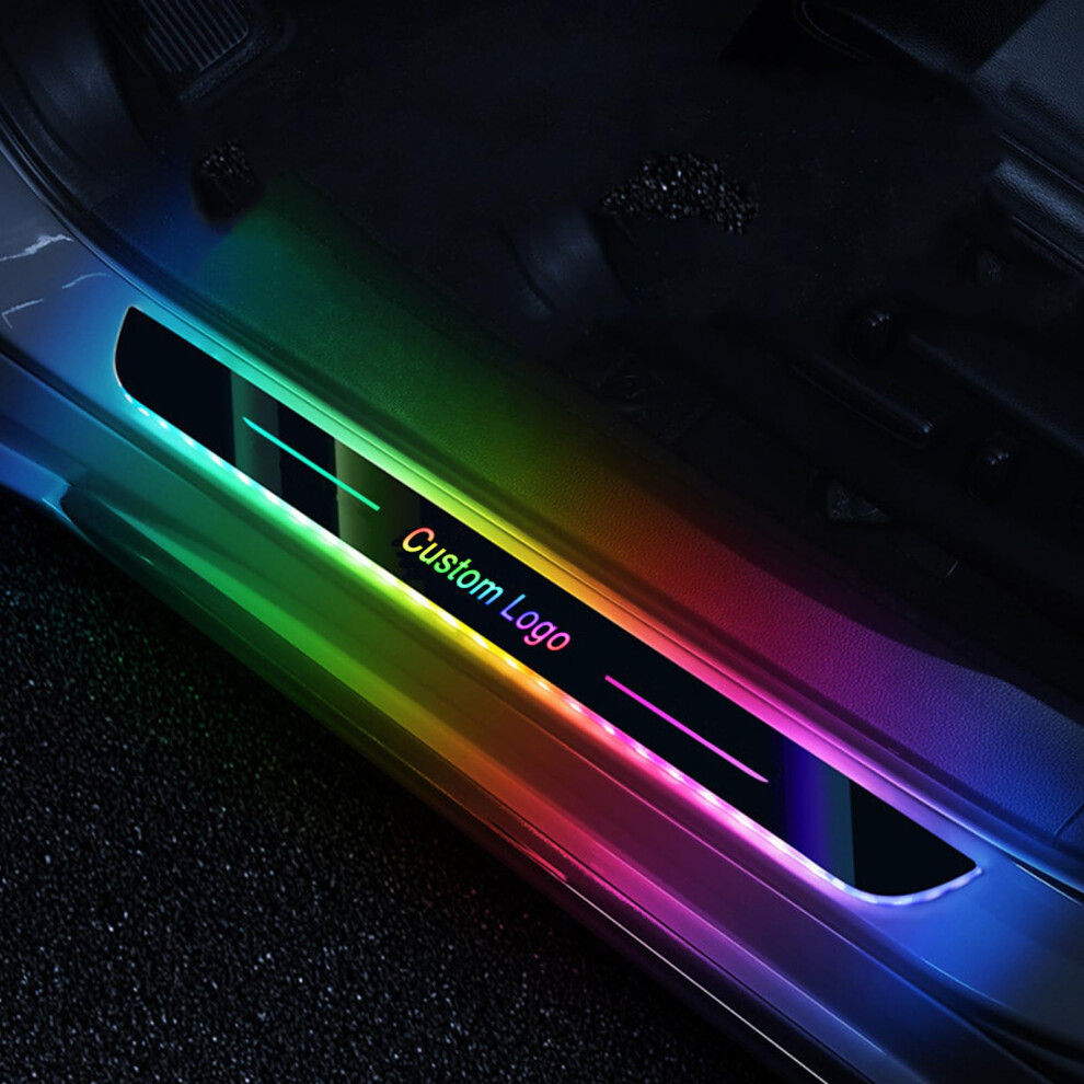 Led Door Sills For Cars With Custom Wireless Magnetic Welcome Lights, 12 Modes, Usb Rechargeable 9455672732284
