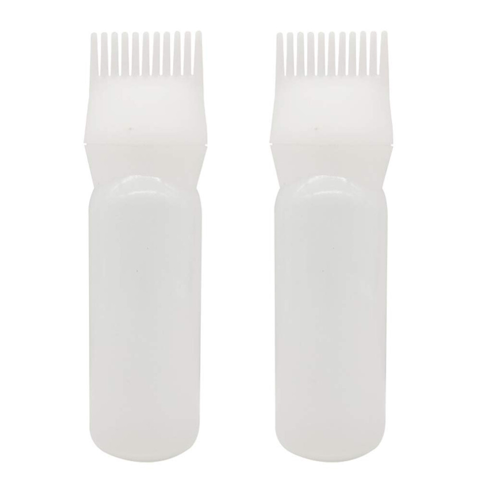 2 Pack Hair Dye Applicator Bottle with Comb 120ml for Precise Root Application and Measured Control
