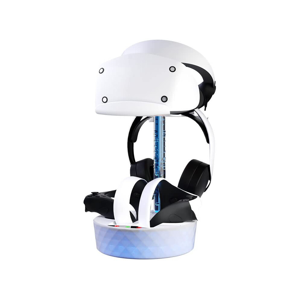 Charging Station For Psvr2 With Fast Magnetic Charge, Rgb Lights And Headset Storage Stand 9113335686816