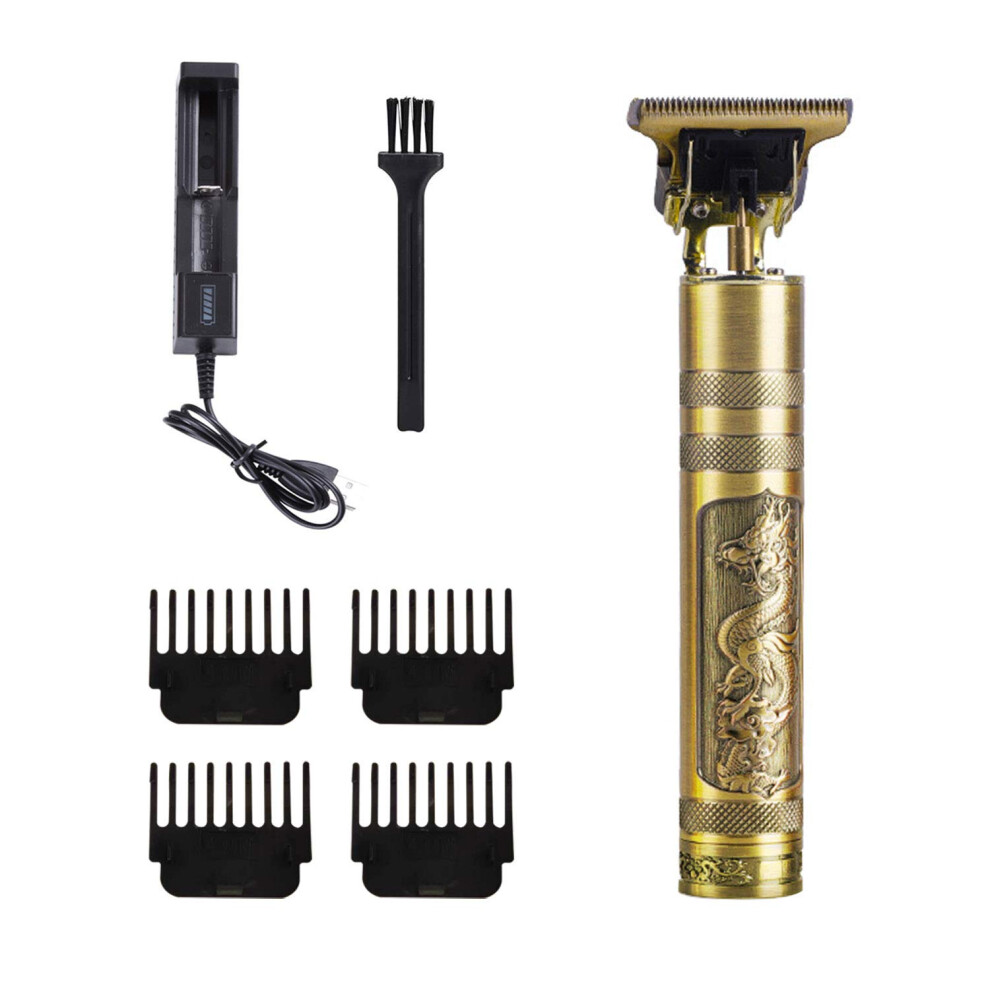 Professional Cordless Hair Clippers for Men with T Blade Zero Gap, Rechargeable Barber Kit