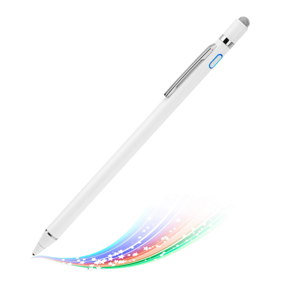 Stylus Pen For Fire Hd 10 Tablet With 1.5Mm Ultra Fine Tip, Rechargeable Drawing And Writing Stylus, White 9070919902321