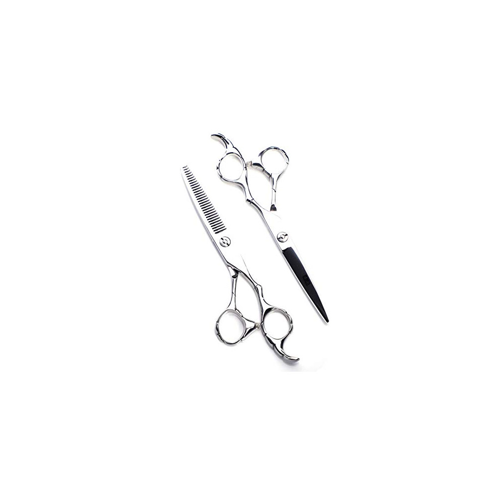 Professional 6.0 Inch Hair Cutting Scissors Set 440C Stainless Steel Hairdressing Shears for Barber and Home