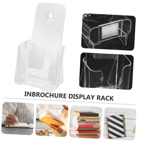 5pcs Clear Acrylic Wall Mount Brochure Holder Set for Office Document Display Organizer 2