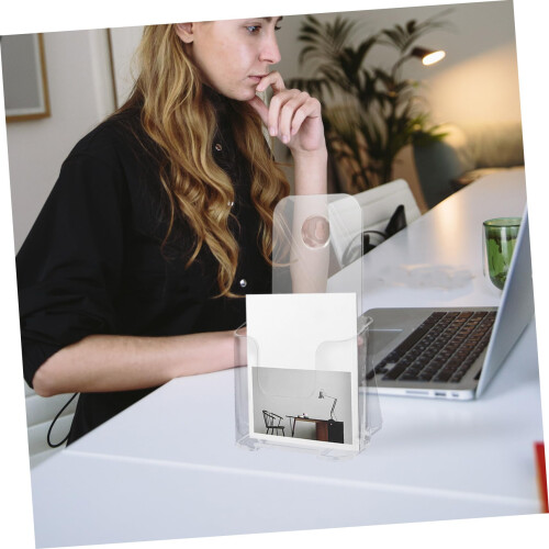 5pcs Clear Acrylic Wall Mount Brochure Holder Set for Office Document Display Organizer 1