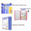 Wall Mount Document Display System A4 Flip File Folder with 10 DoubleSided Panels Blue Durable Metal Frame for Quick Access 3