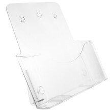 Clear Acrylic Brochure Holder Wall Mount Document Organizer for Office, Hotel and School, Durable SpaceSaving Design