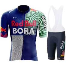 MTB-fietsbroek voor heren, met R-e-d B-u-l-l-print, zwart, Aziatische maat 4XL
