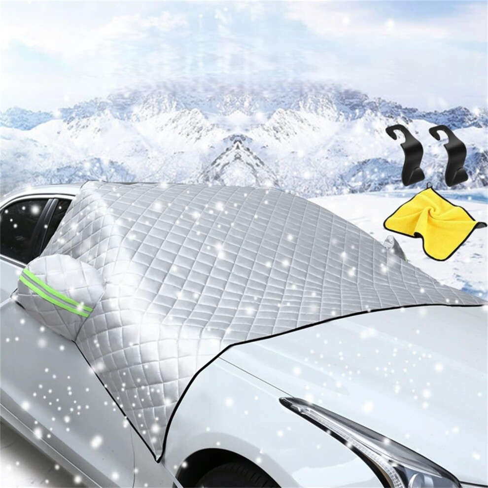 Windshield Snow Cover 4Layer Magnetic Frost Protector Allseason Uv Shield For Car And Mirror 9455672733014