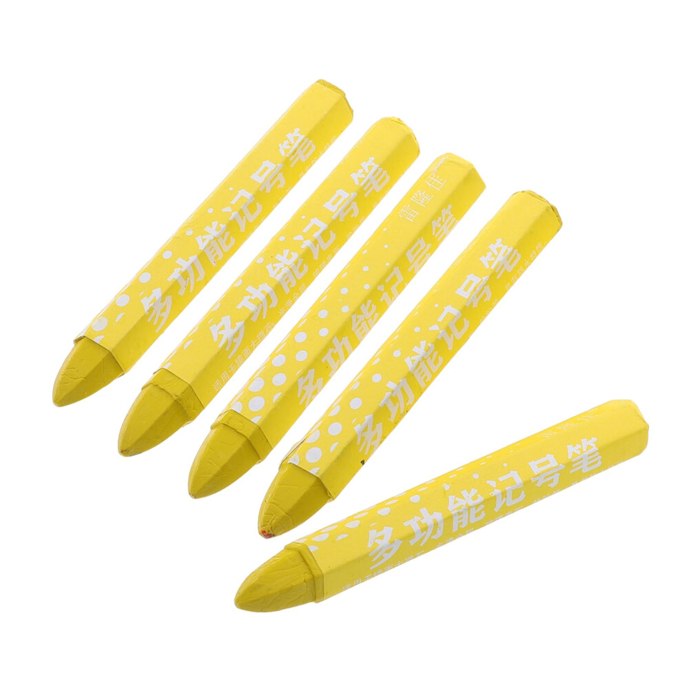 5Pcs Tire Marker Pens For Cars And Motorcycles, Permanent Wax Markers For Precise Yellow 9053599068075
