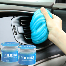 Car Cleaning Gel 2 Pack Reusable Putty for Deep Crevice Detailing Vents Dashboard and Keyboard