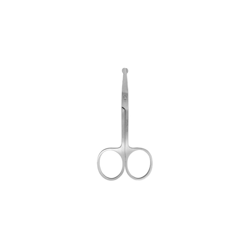 Facial Hair Scissors with Curved Safety Blades for Precision Mustache and Beard Trimming