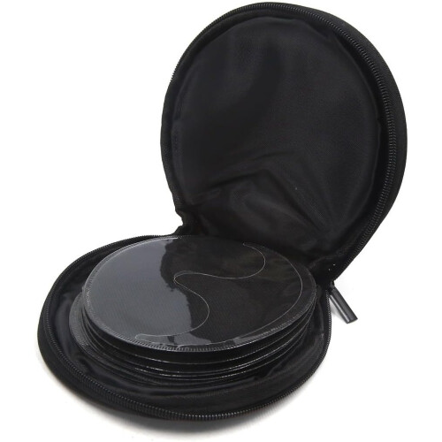 Gray Round CD Storage Case with Durable Zipper Closure for Car and Portable Disc Organizer 2